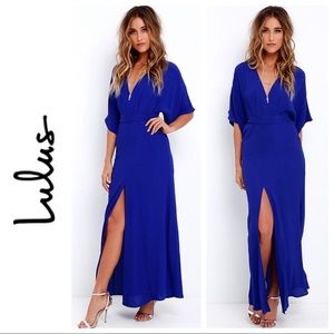 Blue “Where the Wind Blows” Maxi Dress